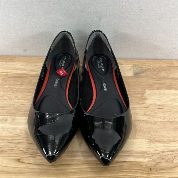 Rockport Total Motion Adelyn Ballet Flat- Black Patent- Size 8.5M- New - Picture 2 of 10